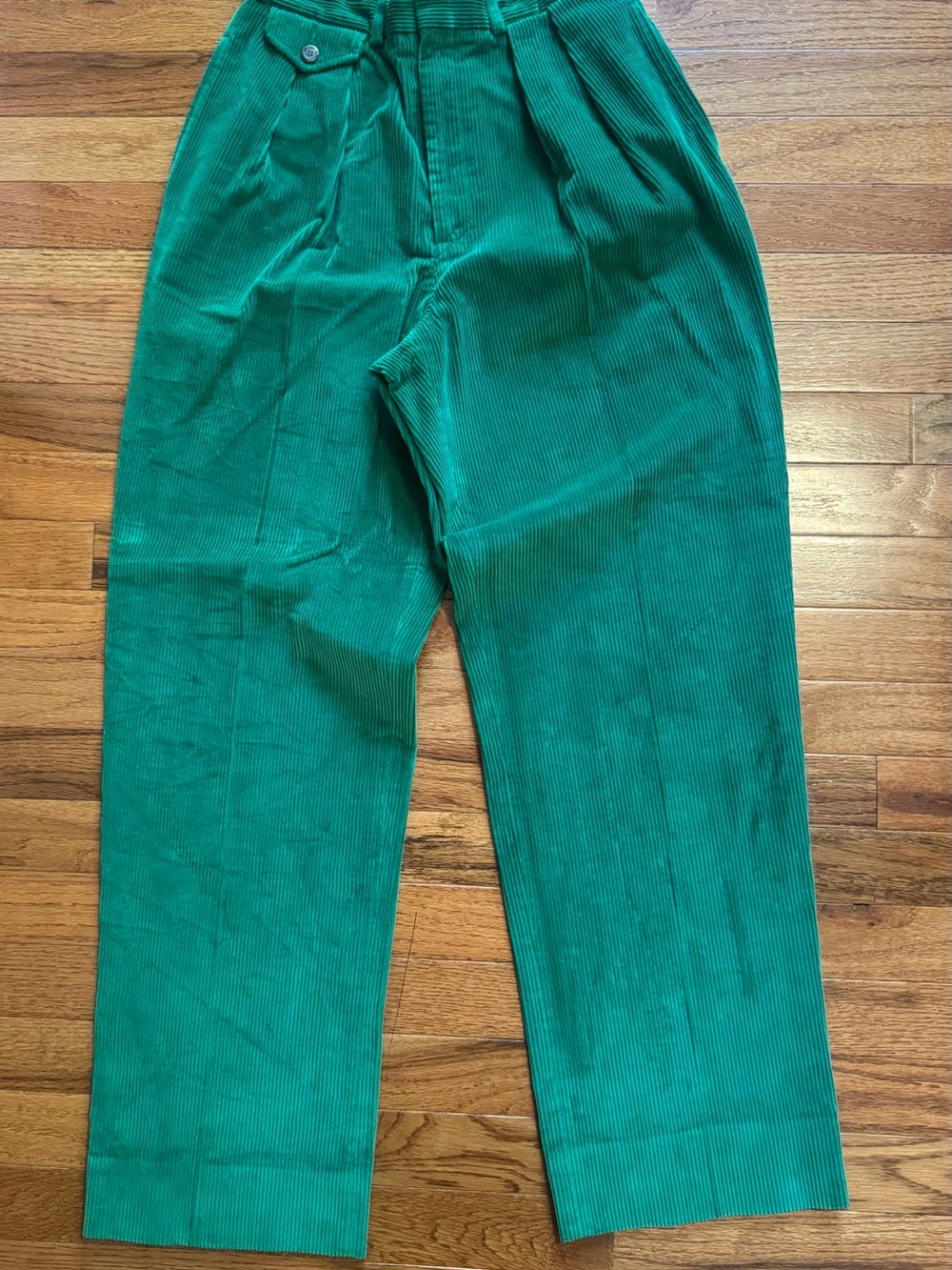 VTG 80’s Ralph Lauren Emerald Green Corduroy Ankle Pants-Size 8